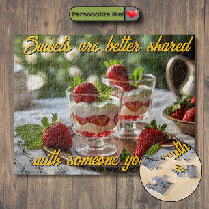 Puzzle Dulces Personalizados de Fresa Motivacionales