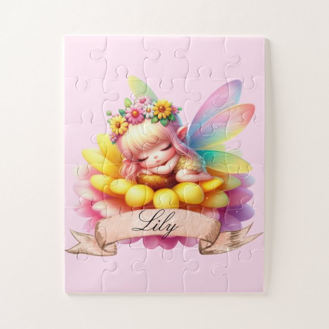 Puzzle Dulces sueños de hada durmiendo linda y caprichosa (Vertical)