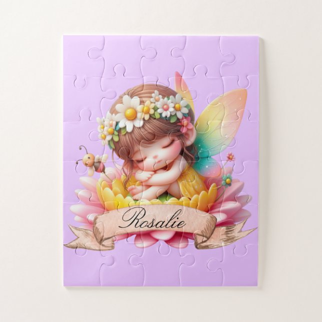 Puzzle Dulces sueños de hada durmiendo linda y caprichosa (Vertical)