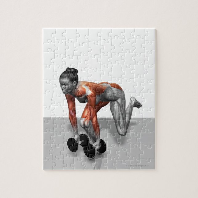 Puzzle Dumbbell Single Leg Deadlift (Vertical)