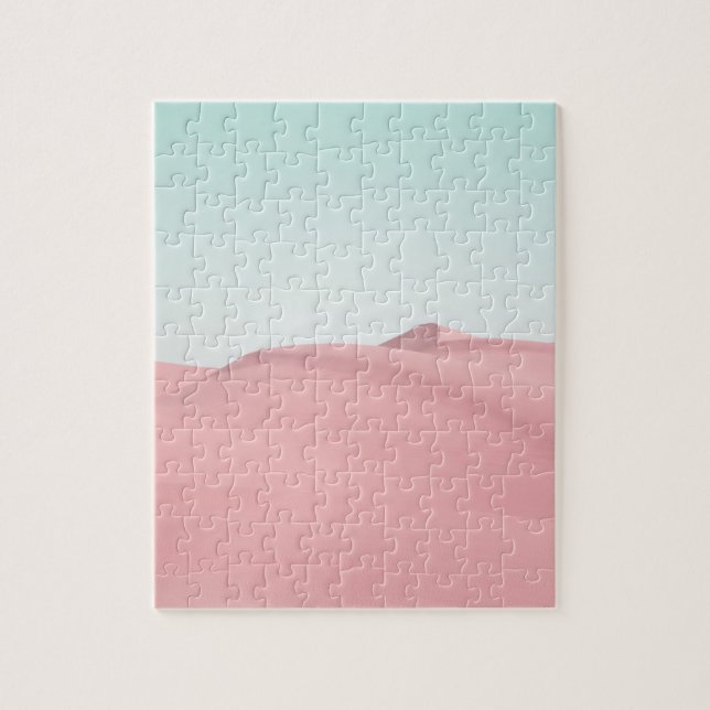 Puzzle Dunas de arena del desierto Foto en cielo rosa mod (Vertical)
