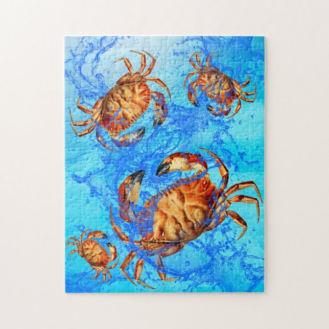 Puzzle Dungeness Crabs (Vertical)