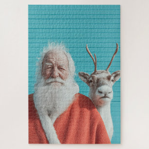 Puzzle Dúo Navideño de Santa y Reno