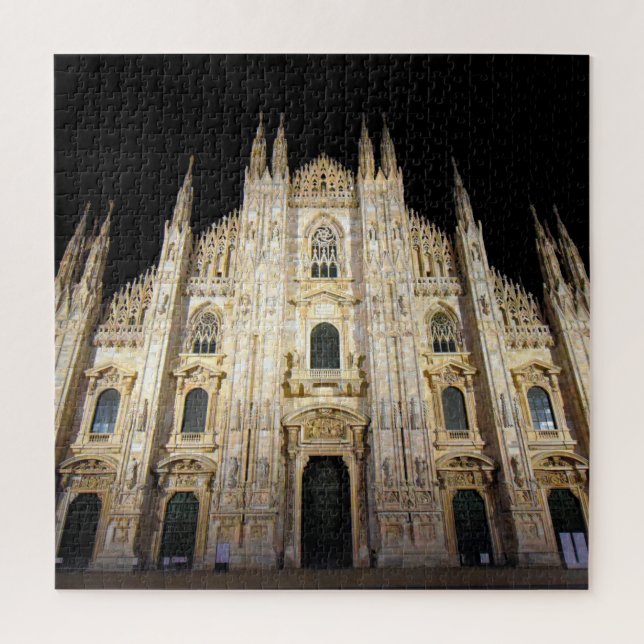 Puzzle Duomo di Milano de noche - 20x20 - 676 pcs. (Vertical)