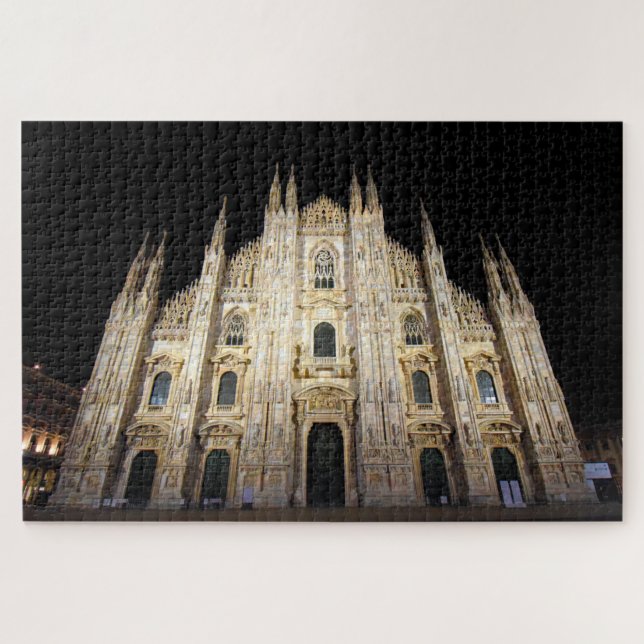 Puzzle Duomo di Milano de noche - 20x30 - 1014 pcs. (Horizontal)