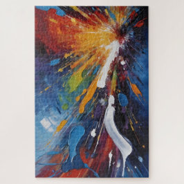 Puzzle Dynamic Abstract Explosion Colorful Oil Painting