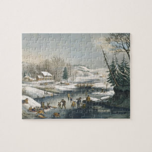 Puzzle e invierno por la mañana
