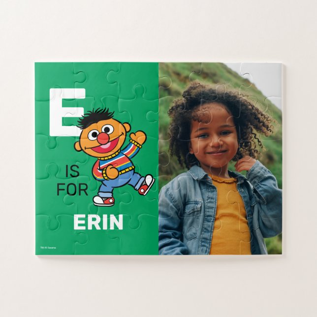 Puzzle E personalizado es para Ernie | Foto (Horizontal)