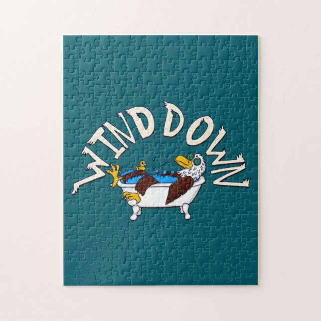 Puzzle Eagle de viento hacia abajo (Vertical)