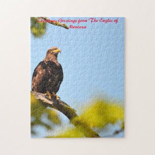 Puzzle Eagle Montana. Felicitaciones de Navidad