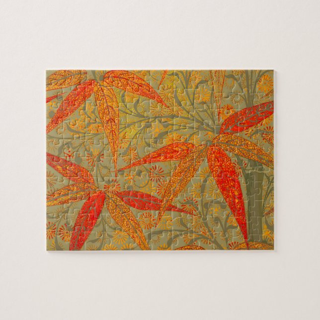 Puzzle Earthy Bamboo Art Print Naranja (Horizontal)