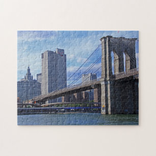 Puzzle East River: Puente de Brooklyn y Edificio Municipa