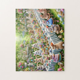 Puzzle Easter Bunny Celebration Forest Dinner Party 