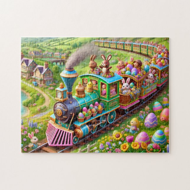 Puzzle Easter Bunny Express Spring Train Adventure  (Horizontal)