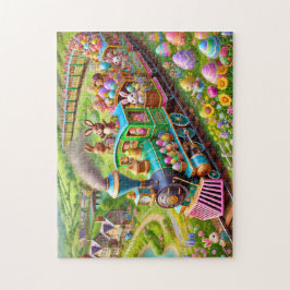 Puzzle Easter Bunny Express Spring Train Adventure 