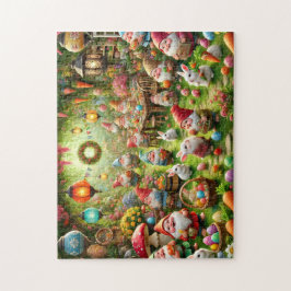 Puzzle Easter Gnomes Whimsical Spring Garden Party
