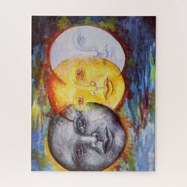 Puzzle Eclipse de luna de sol de arte original (Vertical)