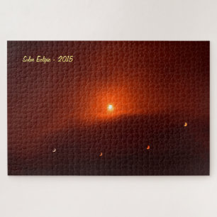 Puzzle Eclipse solar sobre Somerset, 2015.