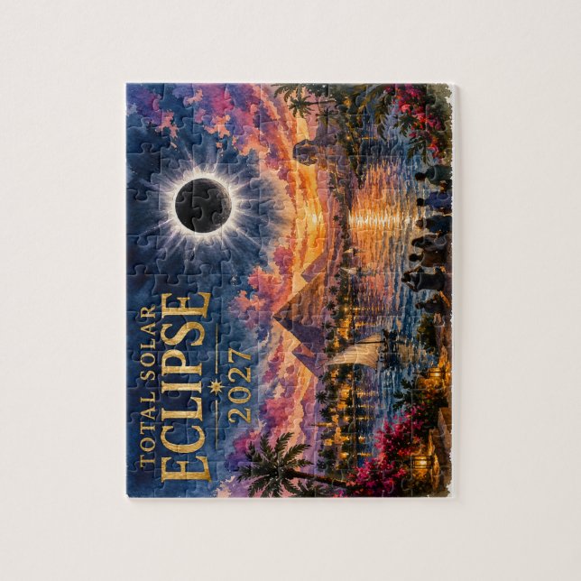 Puzzle Eclipse Total Solar 2027 Egipto (Vertical)