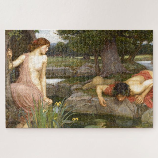 Puzzle Eco y narciso de John William Waterhouse (Horizontal)