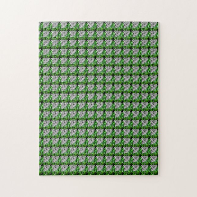 Puzzle Ecologista de Gemstone Diamante Esmeralda Verde (Vertical)