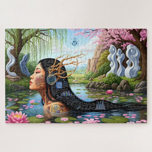 Puzzle "Ecuaciones en flor" - Un retrato digital (Horizontal)