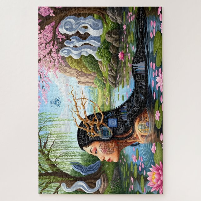 Puzzle "Ecuaciones en flor" - Un retrato digital (Vertical)