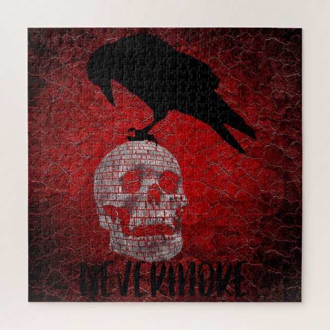 Puzzle Edgar Allan Poe The Raven & Skull Nevermore (Vertical)
