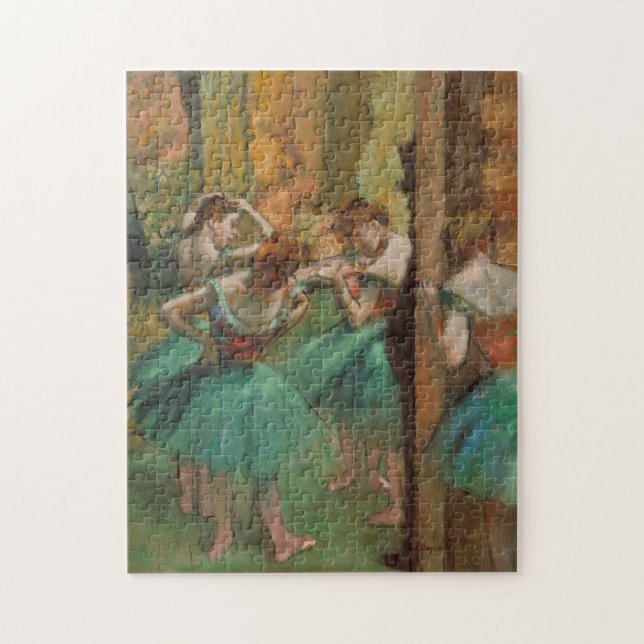 Puzzle Edgar Degas bailarinas rosa y verde (Vertical)