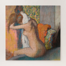 Puzzle Edgar Degas - Después del baño, mujer limpiando el
