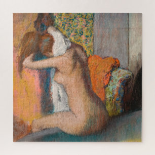 Puzzle Edgar Degas - Después del baño, mujer limpiándose 