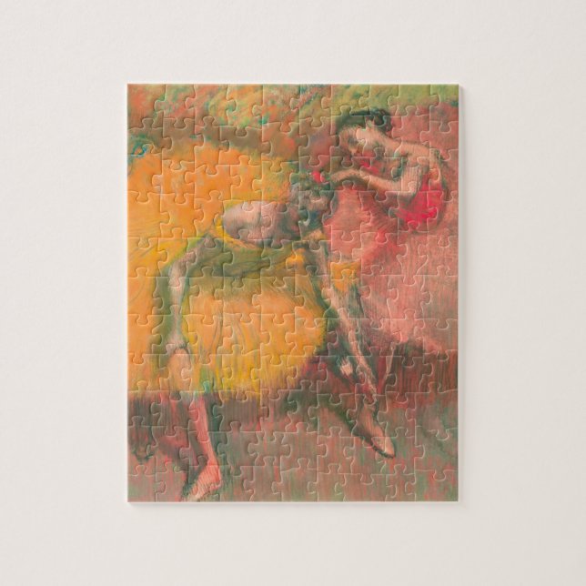 Puzzle Edgar Degas Dos Bailarines, Amarillo, rosa (Vertical)