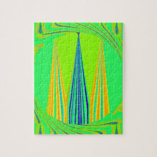 Puzzle Edgy Geometrical Neon Design