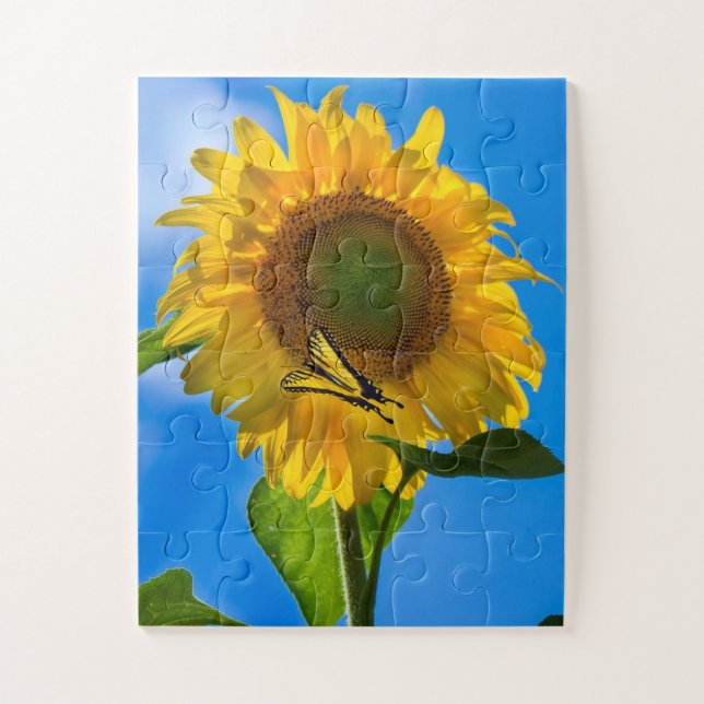Puzzle Edición infantil Girasol y mariposa (Vertical)
