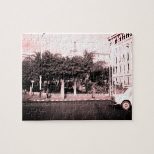 Puzzle Edificio de coches vintage Argel Argelia