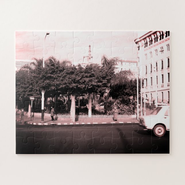 Puzzle Edificio de coches vintage Argel Argelia (Horizontal)