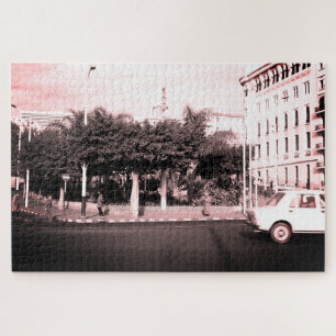 Puzzle Edificio de coches vintage Argelia Argel