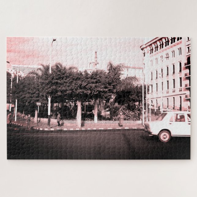 Puzzle Edificio de coches vintage Argelia Argel (Horizontal)