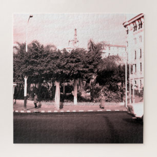 Puzzle Edificio de coches vintage Argelia Argel