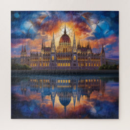 Puzzle Edificio del Parlamento estilizado en Budapest