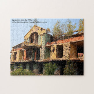 Puzzle Edificio devastado por la guerra en Sarajevo, Bosn