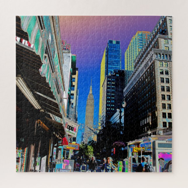 Puzzle Edificio Empire State desde la calle 42 de Nueva Y (Vertical)