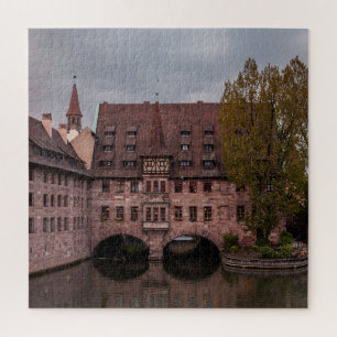 Puzzle Edificio histórico al atardecer en Nuremberg, Alem