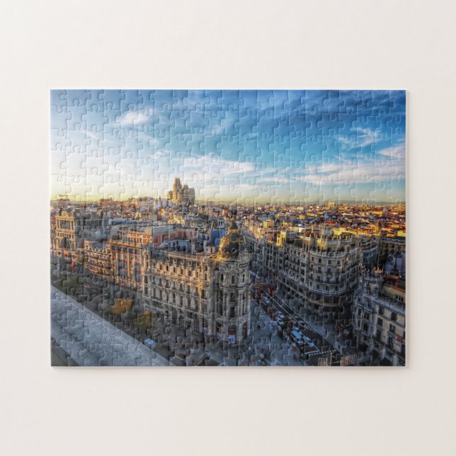 Puzzle Edificio Metropolis De Madrid Aerial Panorama (Horizontal)