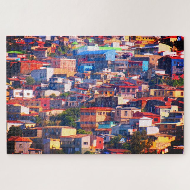Puzzle edificios coloridos de valparaíso (Horizontal)