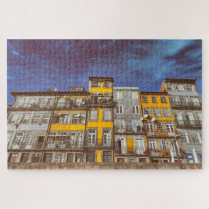 Puzzle Edificios coloridos del distrito de Ribeira en Por