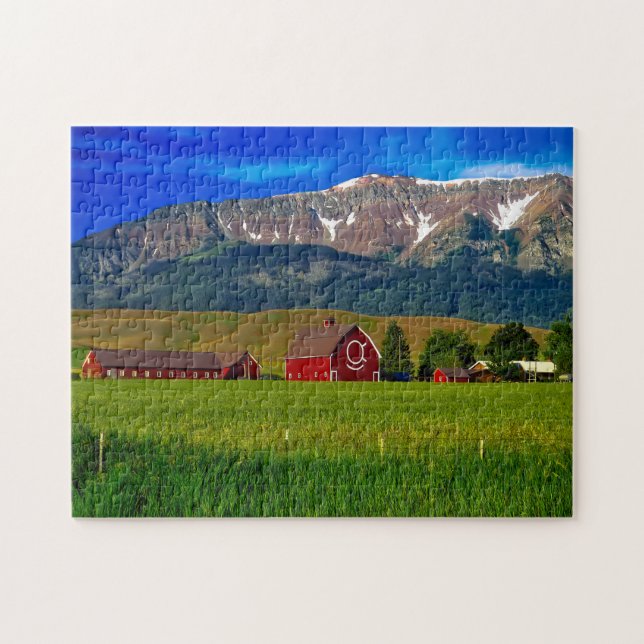 Puzzle Edificios de granja de Oregon. (Horizontal)