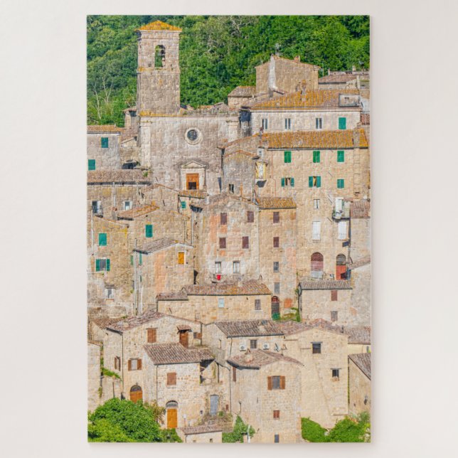Puzzle Edificios de Sorano, Toscana, Italia (Vertical)