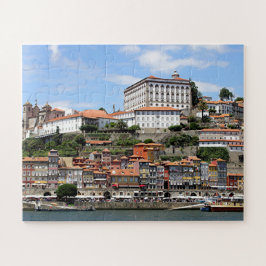 Puzzle Edificios históricos y río, Oporto, Portugal