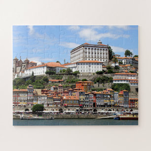 Puzzle Edificios históricos y río, Oporto, Portugal